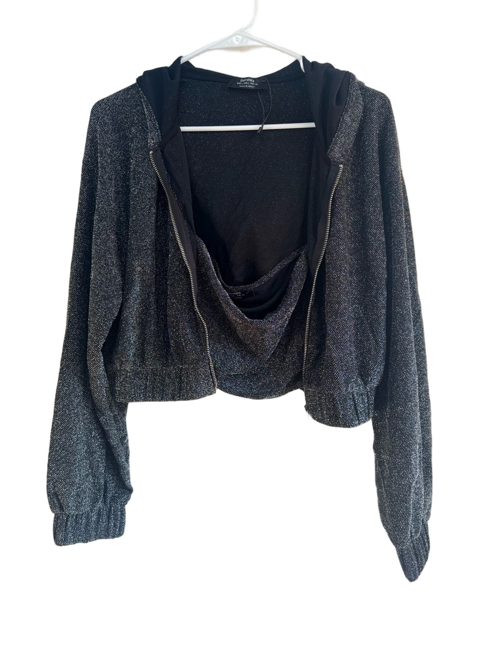 *NWOT* BERKSHA Bandeau Top with Matching Hoodie